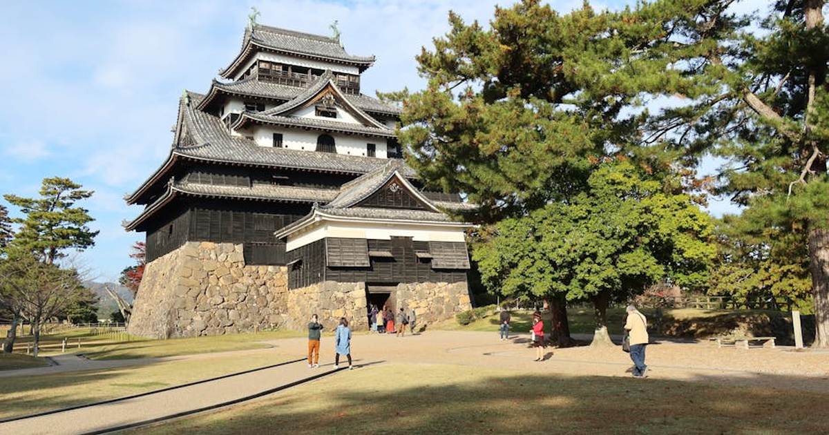 Stunning view of Matsue Castle amidst lush greenery in Matsue, Japan. A must-visit historical site.