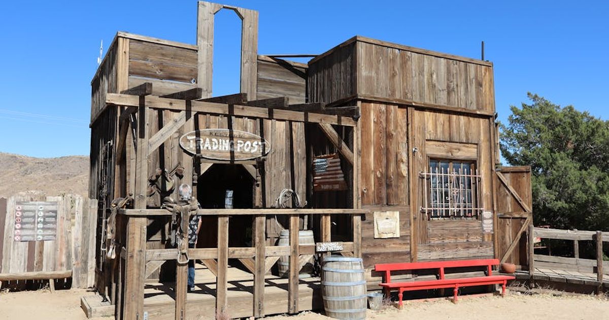 Explore a rustic Western trading post in Pioneertown, California for a historic adventure.