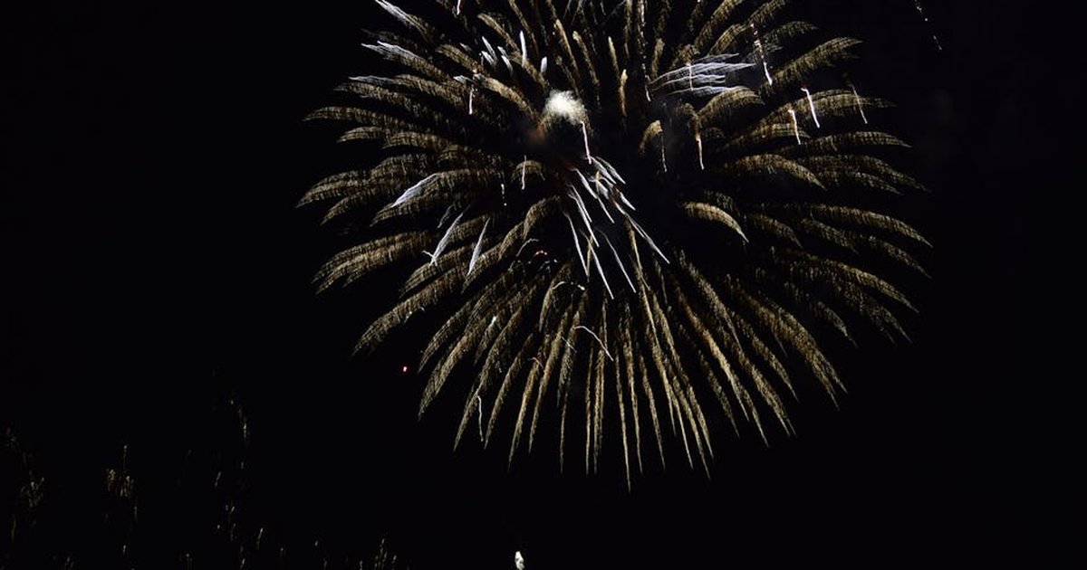 Vibrant fireworks display lighting up the night sky in Kamiamakusa, Japan.