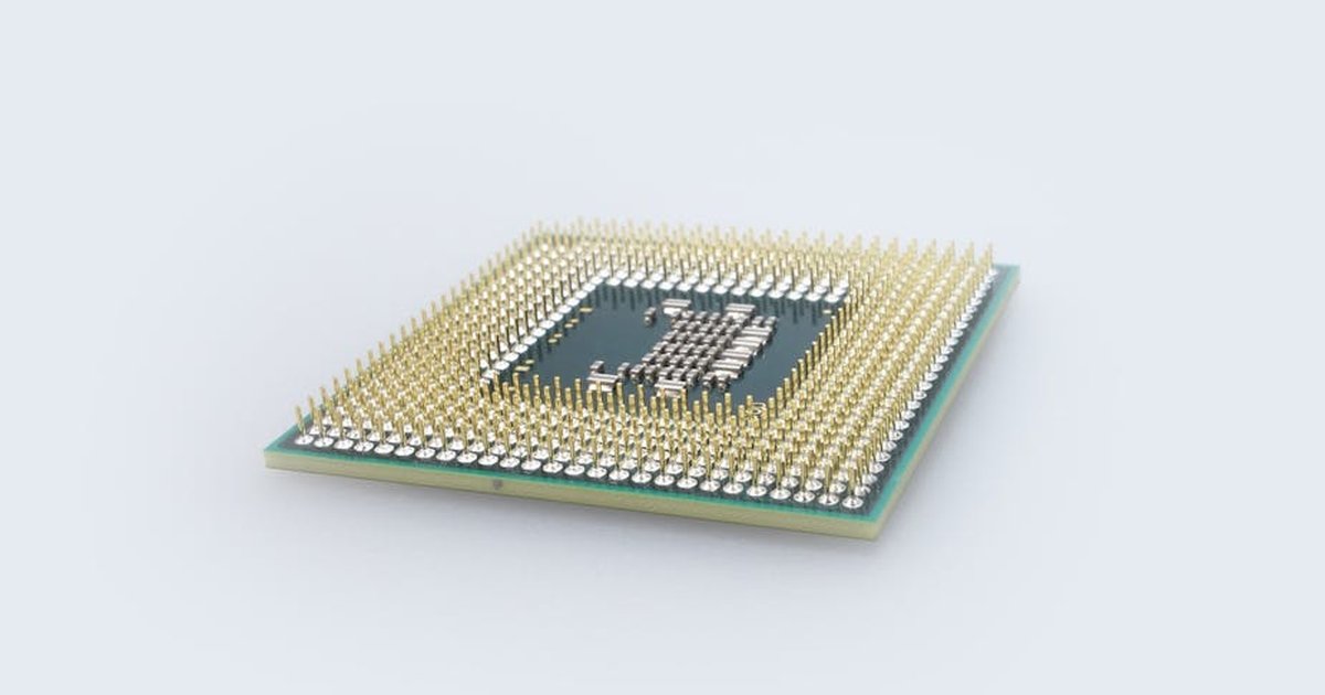 Detailed view of a computer processor. Ideal for technology themes.