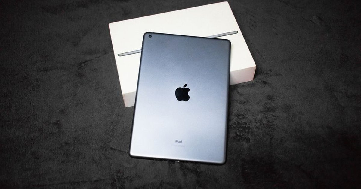 High-quality image of an iPad with a box, perfect for product photography showcasing technology.
