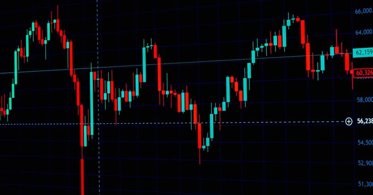 Dynamic stock market chart illustrating cryptocurrency trends and trading analysis.